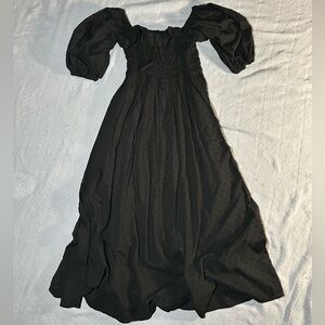 Black Milkmaid Dress